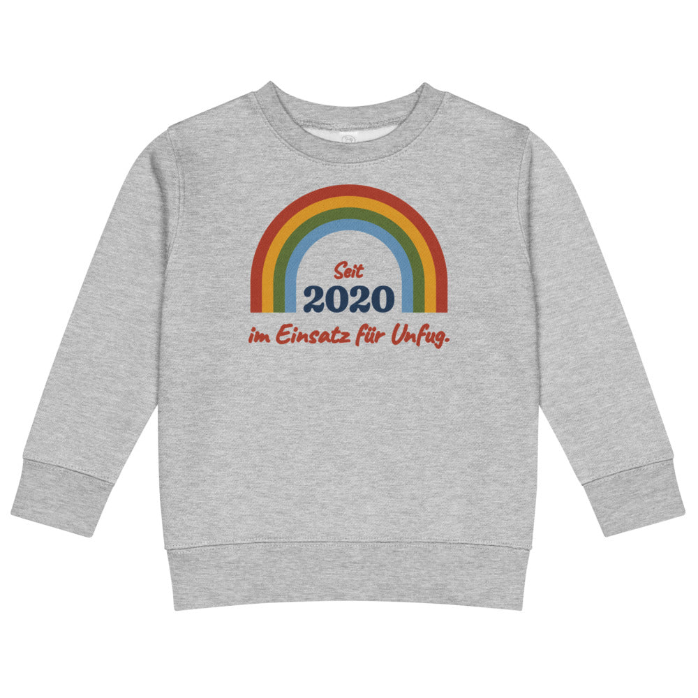 Seit 2020 im Einsatz für Unfug. — Kinder-Sweatshirt – Hellgrau meliert