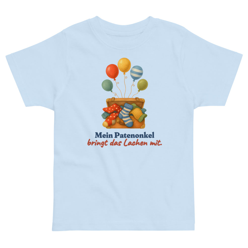 Mein Patenonkel bringt das Lachen mit. — Kleinkind-Shirt – Hellblau