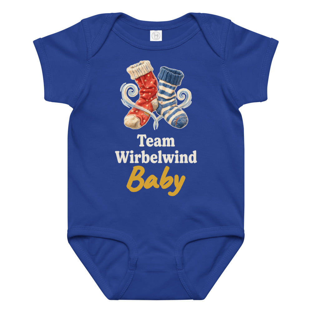 Team Wirbelwind: Baby — Baby-Body – Königsblau