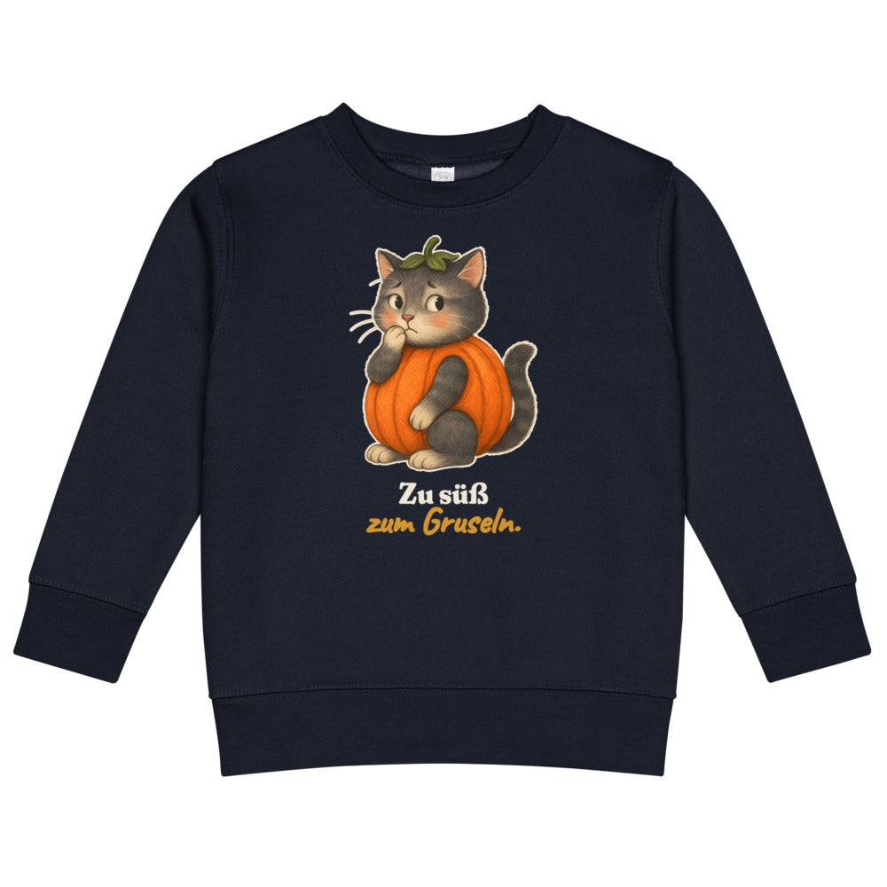 Zu süß zum Gruseln. — Kinder-Sweatshirt – Nachtblau