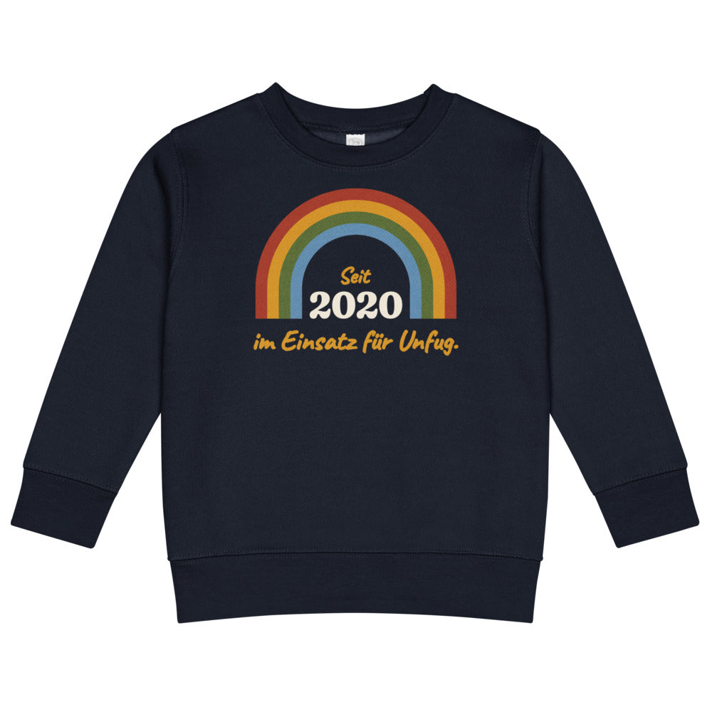 Seit 2020 im Einsatz für Unfug. — Kinder-Sweatshirt – Nachtblau