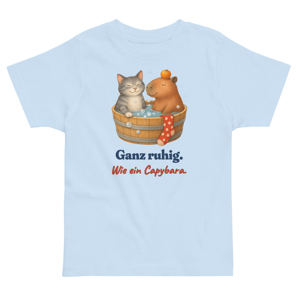 Ganz ruhig. Wie ein Capybara. — Kleinkind-Shirt – Hellblau