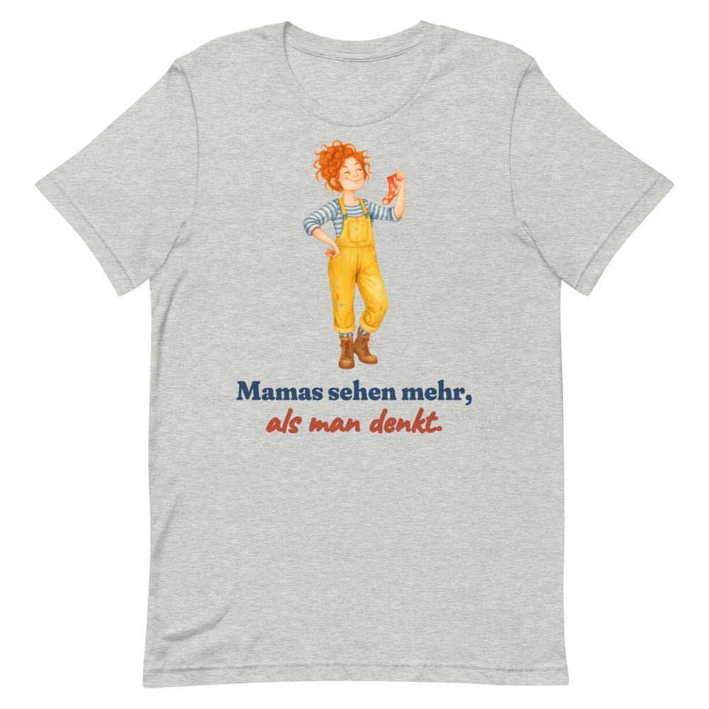Mamas sehen mehr, als man denkt. — Shirt – Hellgrau meliert