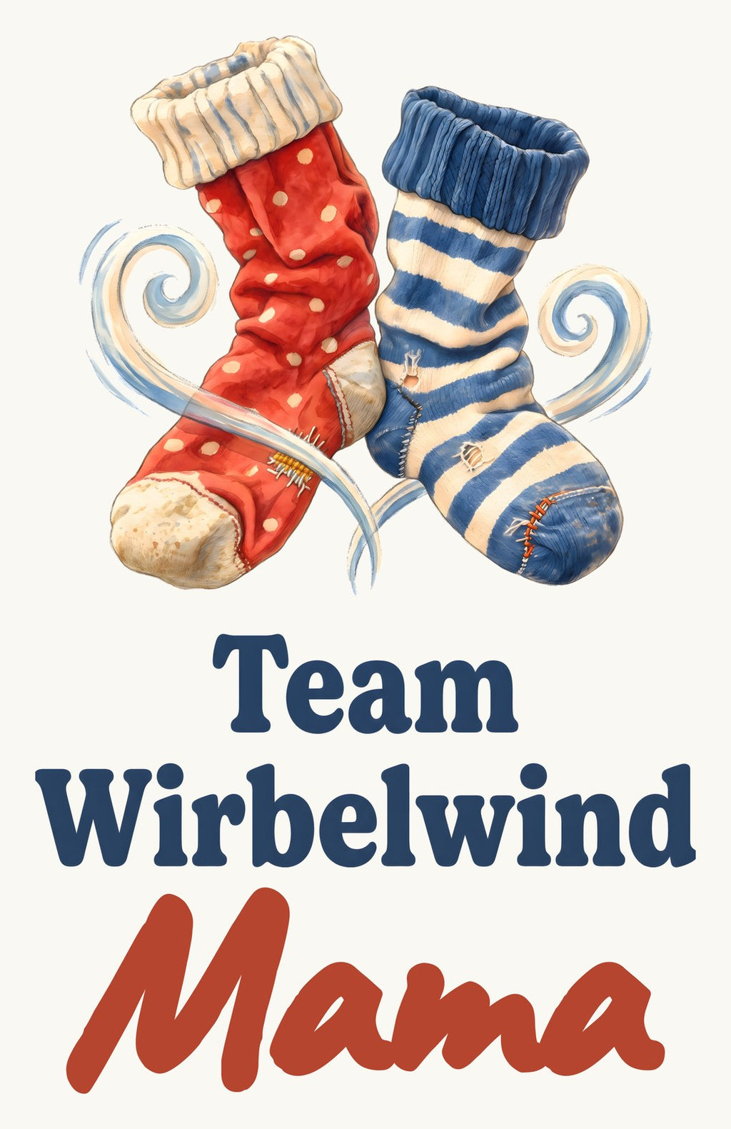Team Wirbelwind: Mama / Papa — Hoodie – Motiv