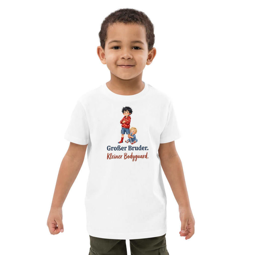 Großer Bruder. Kleiner Bodyguard. — Bio-Kindershirt – Produktfoto 2