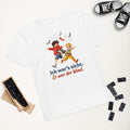 Ich war’s nicht. Es war der Wind. — Bio-Kindershirt – Produktfoto