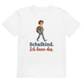 Schulkind. Ich kann das. — Bio-Kindershirt – Produktfoto