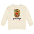 Bauwagenkind. Tür immer offen. — Kinder-Sweatshirt – Produktfoto
