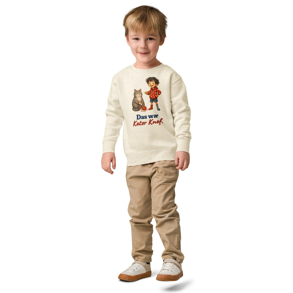 Das war Kater Knopf. — Kinder-Sweatshirt – Produktfoto