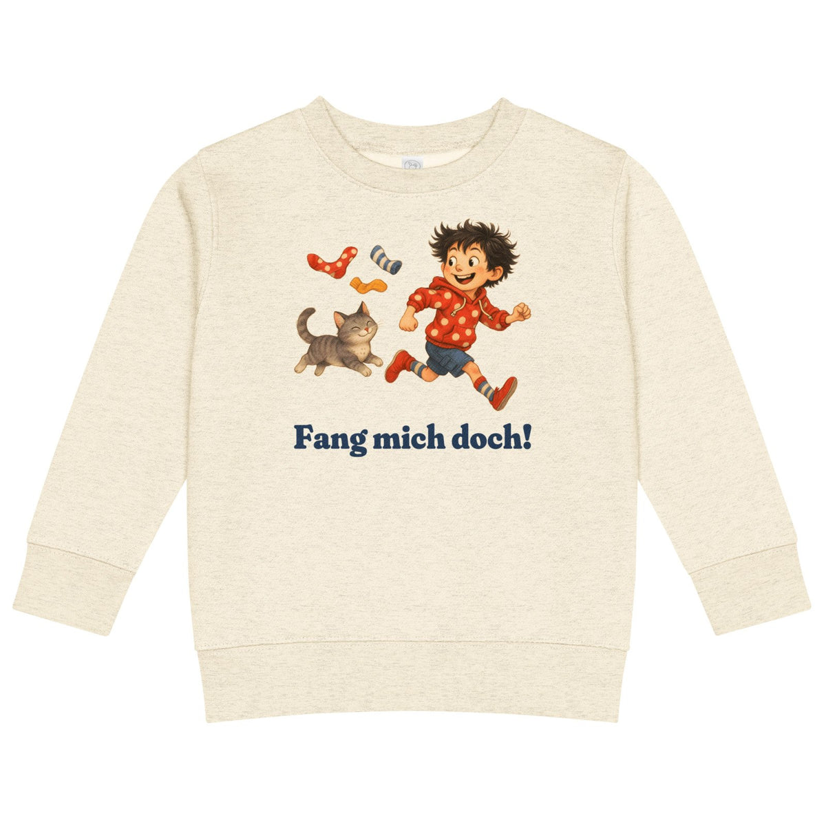 Fang mich doch! — Kinder-Sweatshirt – Produktfoto