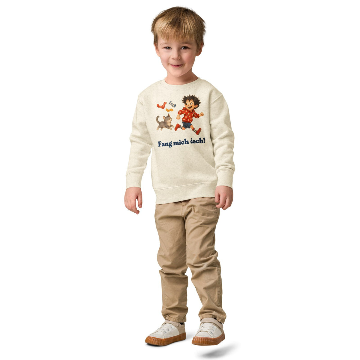 Fang mich doch! — Kinder-Sweatshirt – Produktfoto