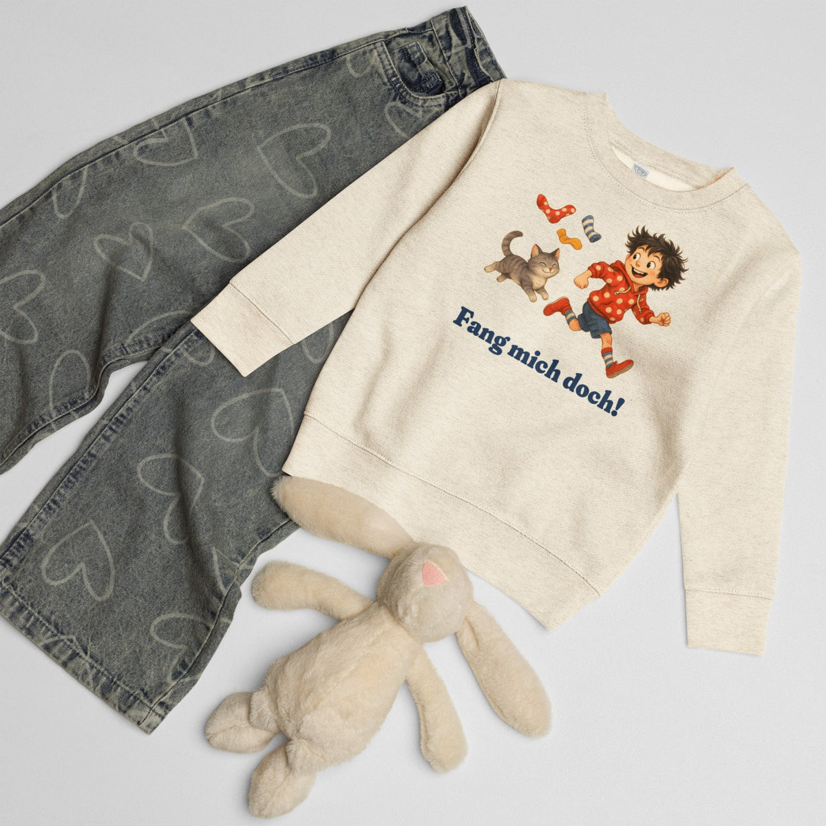 Fang mich doch! — Kinder-Sweatshirt – Produktfoto