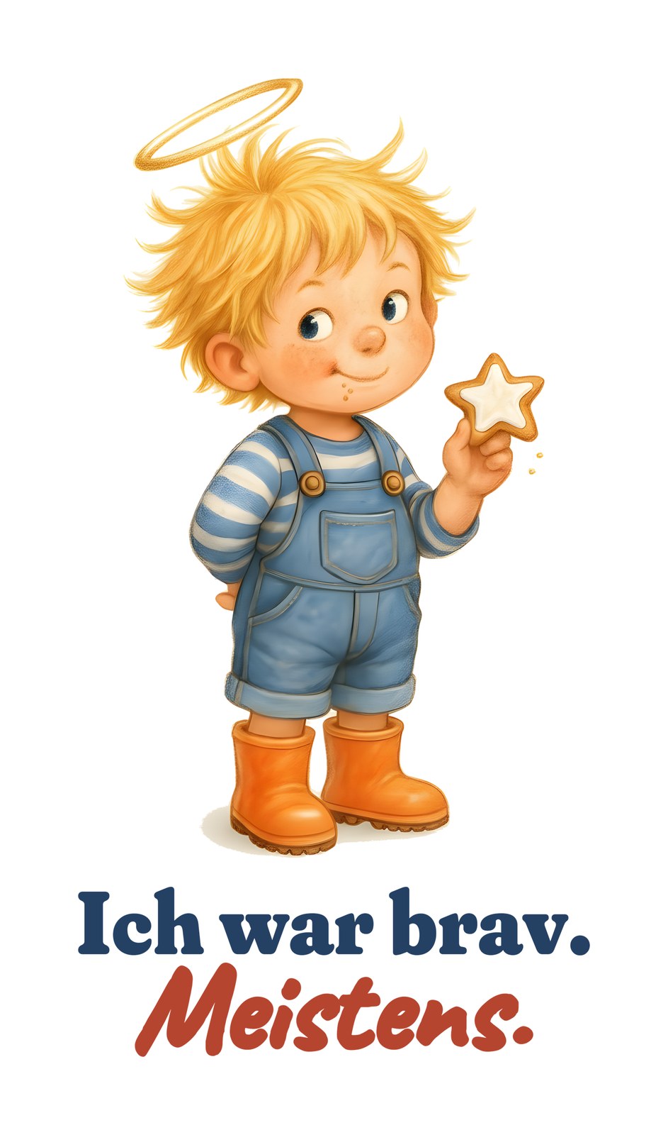 Ich war brav. Meistens. — Kinder-Sweatshirt – Motiv