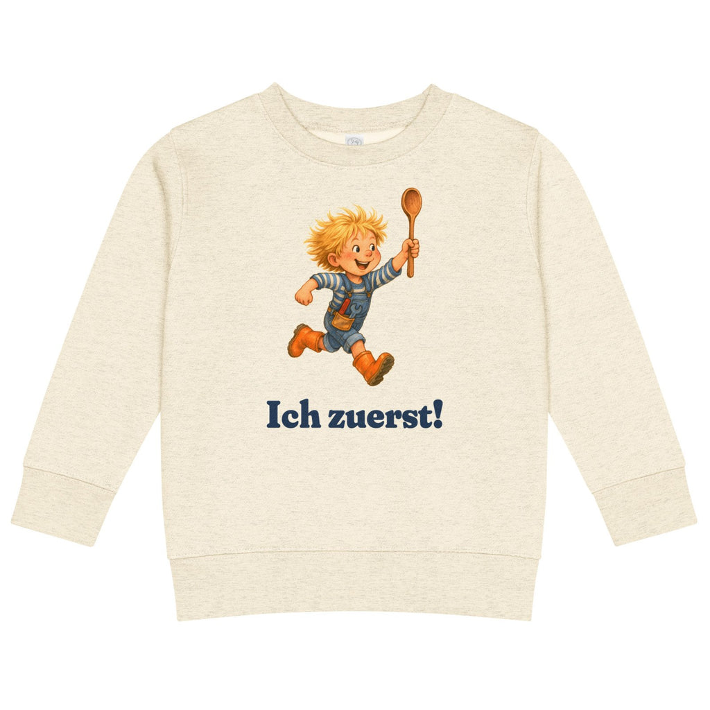 Ich zuerst! — Kinder-Sweatshirt – Produktfoto