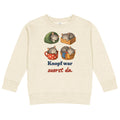 Knopf war zuerst da. — Kinder-Sweatshirt – Produktfoto