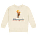 Ich bin nicht müde. Ich blinzle nur ganz lange. — Kinder-Sweatshirt – Produktfoto