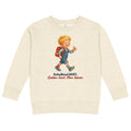 Schulkind 2027. Socken: bunt. Plan: keiner. — Kinder-Sweatshirt – Produktfoto