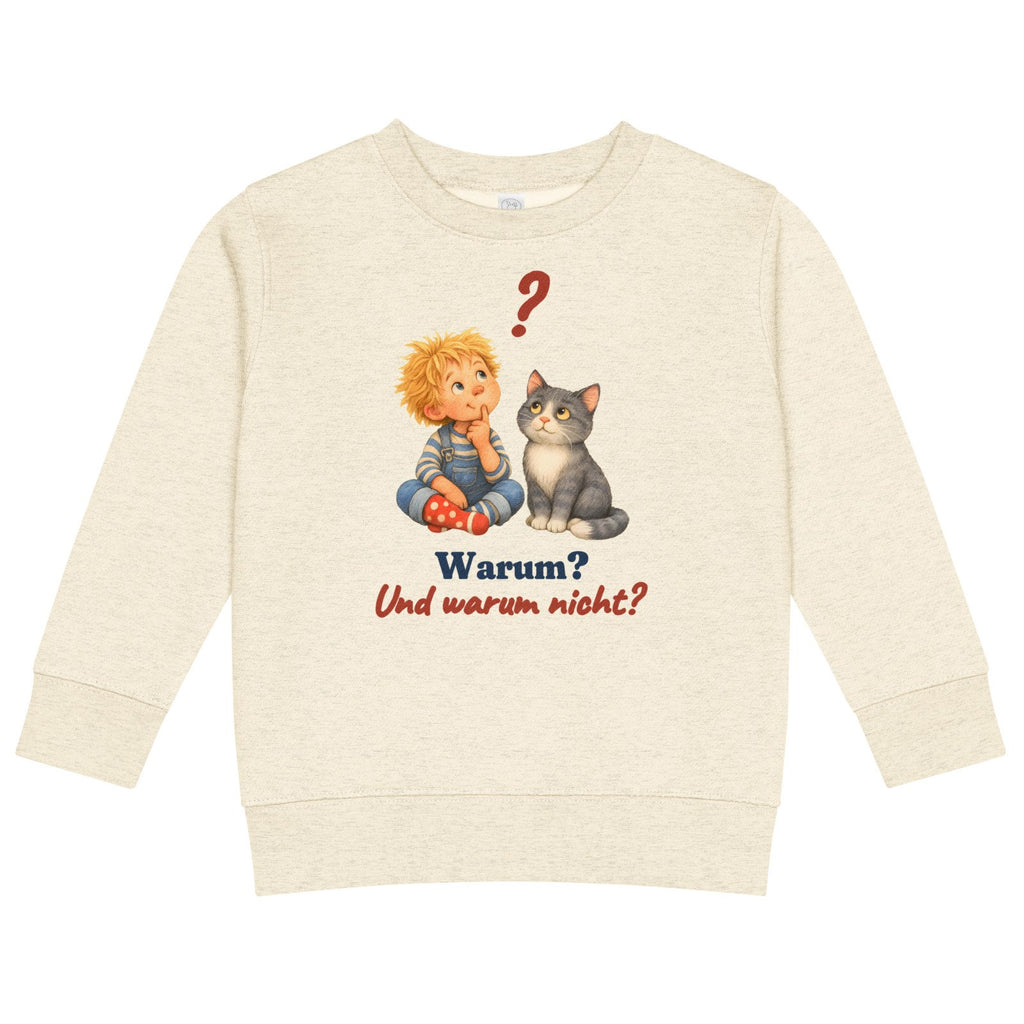 Warum? Und warum nicht? — Kinder-Sweatshirt – Produktfoto