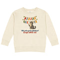 Wie oft noch schlafen? Knopf zählt mit. — Kinder-Sweatshirt – Produktfoto