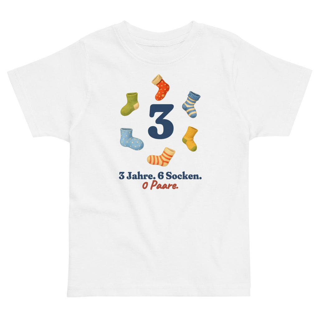 3 Jahre. 6 Socken. 0 Paare. — Kleinkind-Shirt – Produktfoto