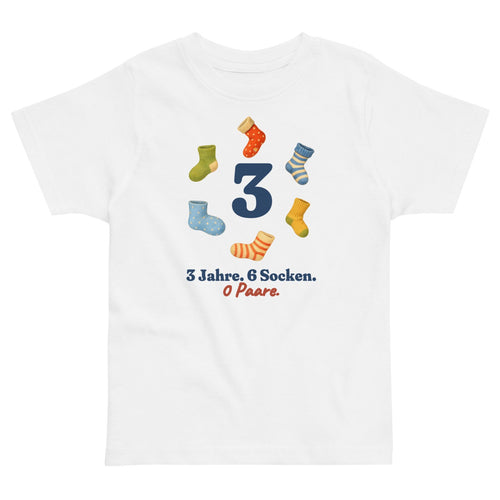 3 Jahre. 6 Socken. 0 Paare. — Kleinkind-Shirt – Produktfoto