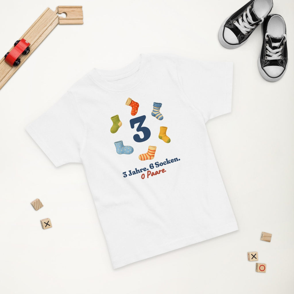 3 Jahre. 6 Socken. 0 Paare. — Kleinkind-Shirt – Produktfoto