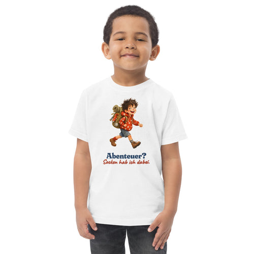 Abenteuer? Socken hab ich dabei. — Kleinkind-Shirt – Produktfoto