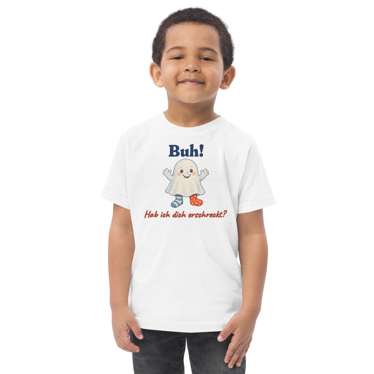 Buh! Hab ich dich erschreckt? — Kleinkind-Shirt – Produktfoto