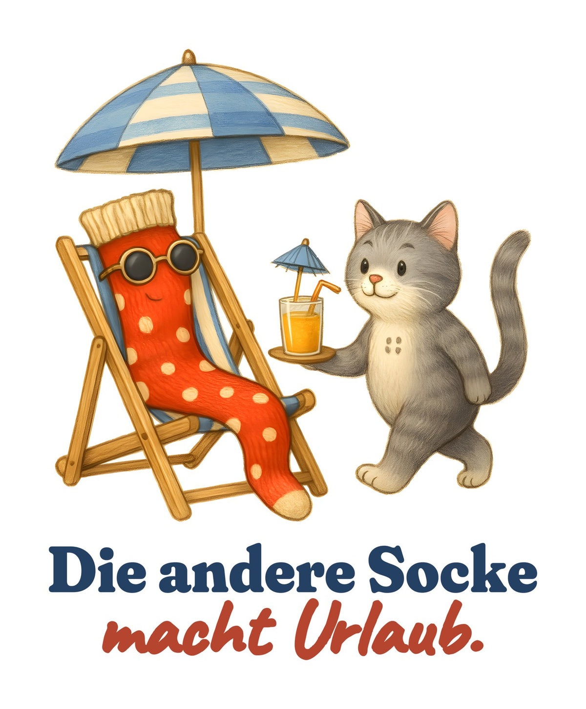 Die andere Socke macht Urlaub. — Kleinkind-Shirt – Motiv