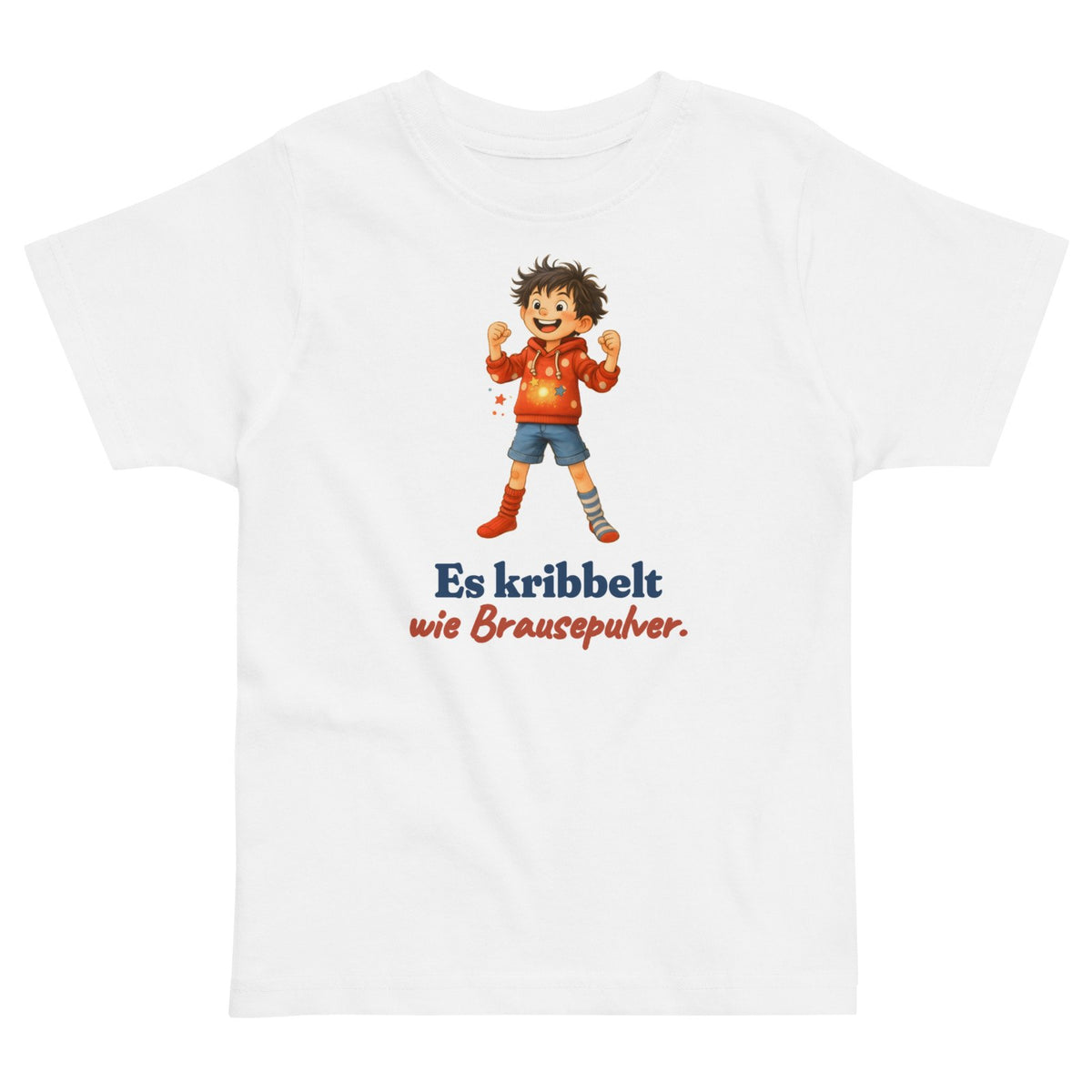 Es kribbelt wie Brausepulver. — Kleinkind-Shirt – Produktfoto