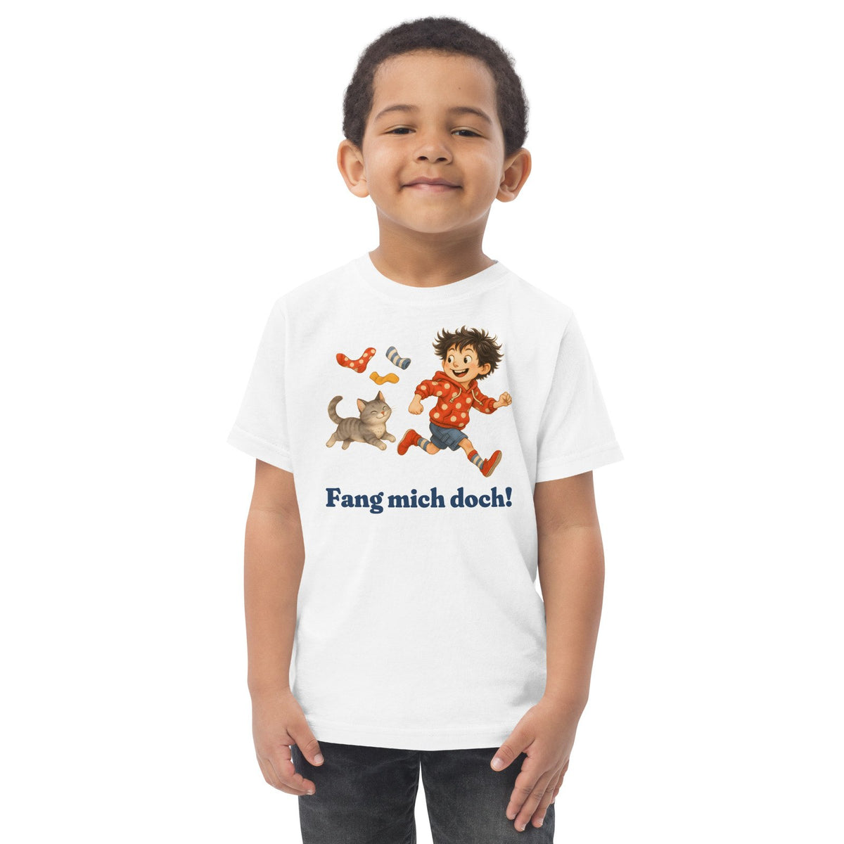 Fang mich doch! — Kleinkind-Shirt – Produktfoto