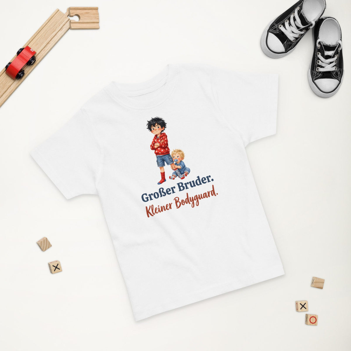 Großer Bruder. Kleiner Bodyguard. – weißes Kleinkind-Shirt