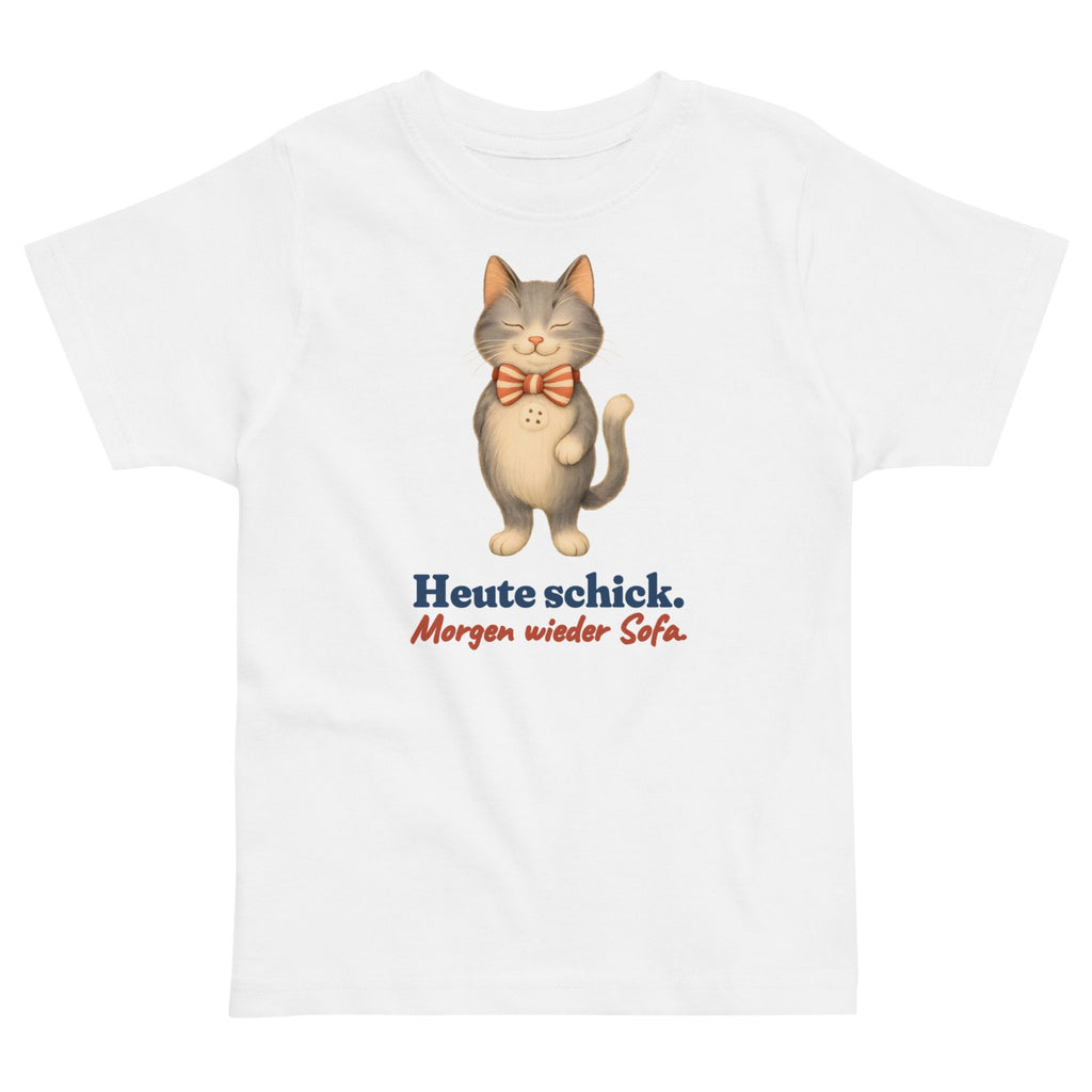 Heute schick. Morgen wieder Sofa. — Kleinkind-Shirt – Produktfoto