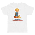 Ich spiele nicht. Ich arbeite im Sandkasten. — Kleinkind-Shirt – Produktfoto