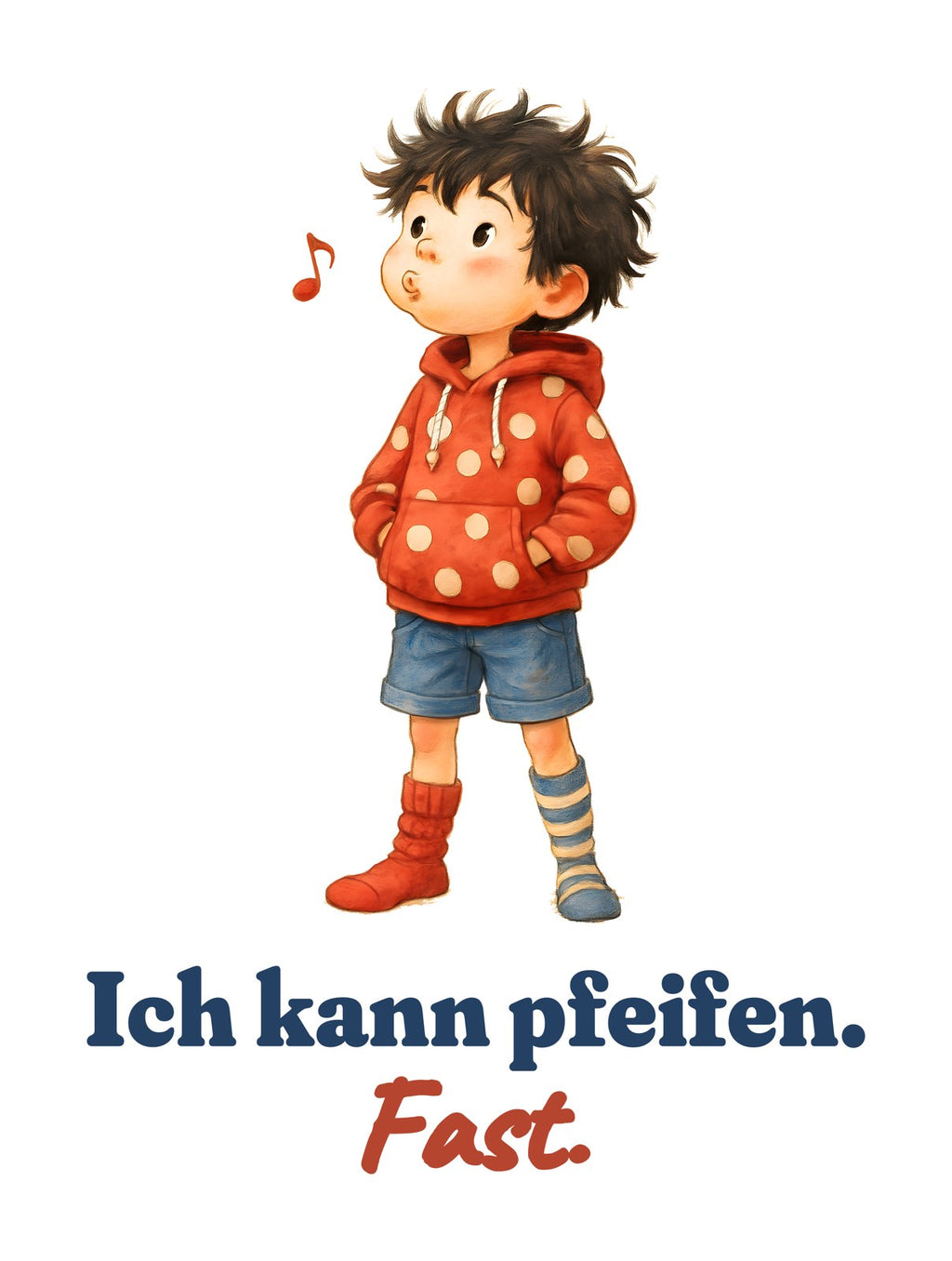 Ich kann pfeifen. Fast. — Kleinkind-Shirt – Motiv