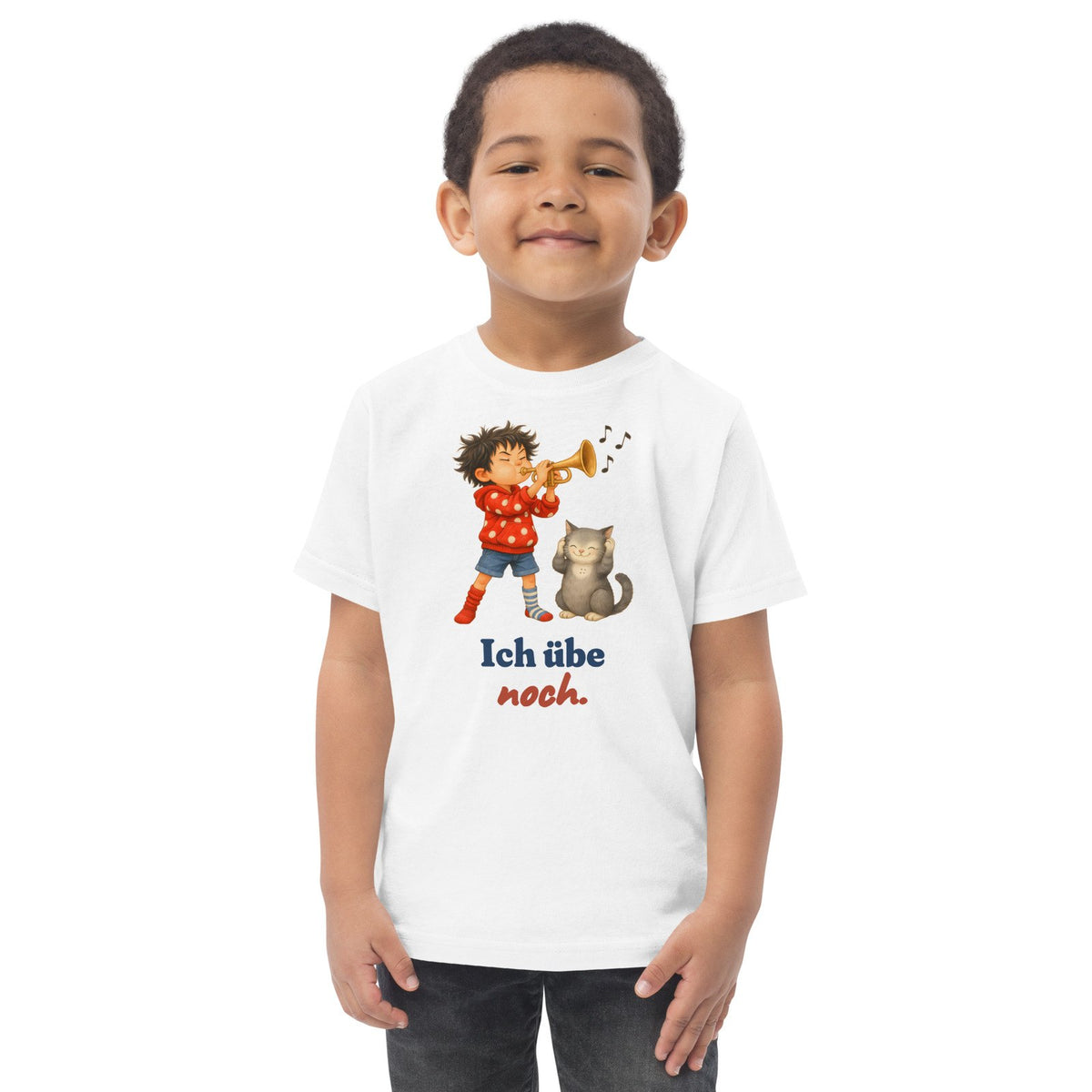Ich übe noch. — Kleinkind-Shirt – Produktfoto