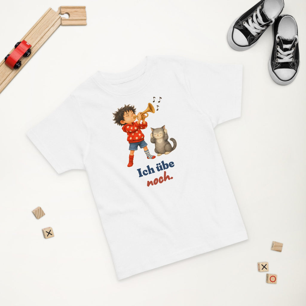 Ich übe noch. — Kleinkind-Shirt – Produktfoto