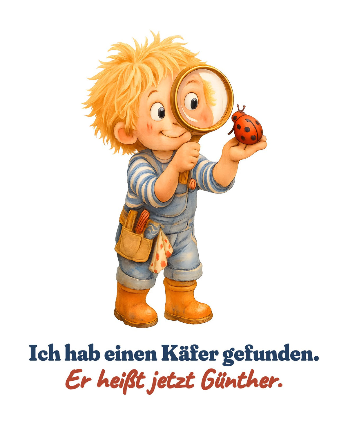Ich hab einen Käfer gefunden. Er heißt jetzt Günther. — Kleinkind-Shirt – Motiv