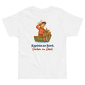 Kapitän an Bord. Socken an Deck. — Kleinkind-Shirt – Produktfoto