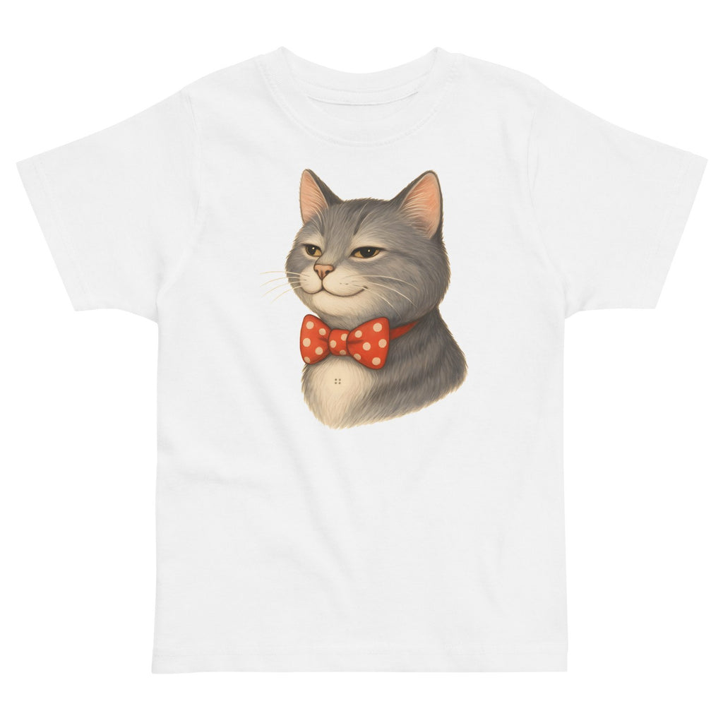 Kater Knopf mit Fliege — Kleinkind-Shirt – Produktfoto