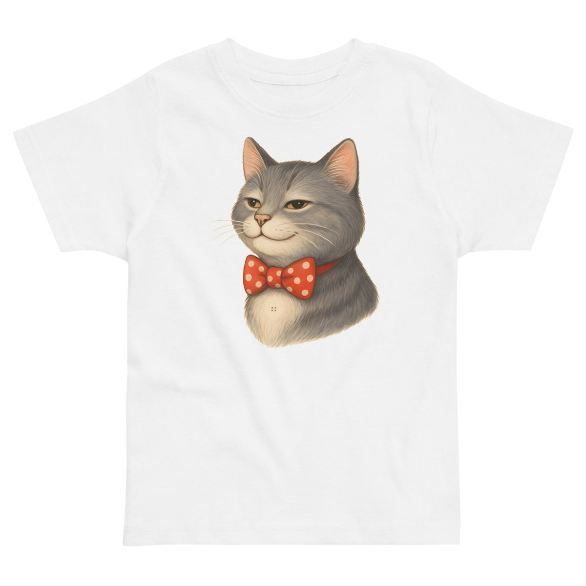 Kater Knopf mit Fliege — Kleinkind-Shirt – Produktfoto
