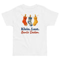 Klein. Laut. Bunte Socken. — Kleinkind-Shirt – Produktfoto