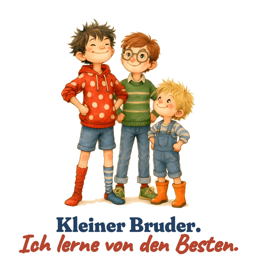 Kleiner Bruder. Ich lerne von den Besten. — Kleinkind-Shirt – Motiv