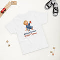 Kleiner Bruder. Großer Charme. – weißes Kleinkind-Shirt