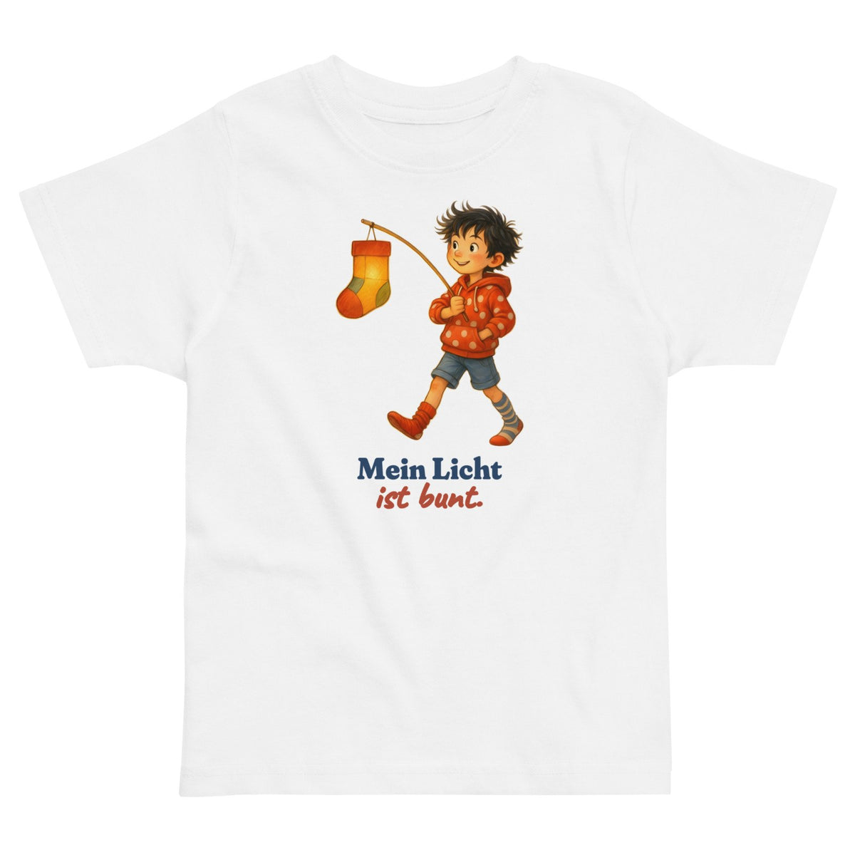 Mein Licht ist bunt. — Kleinkind-Shirt – Produktfoto