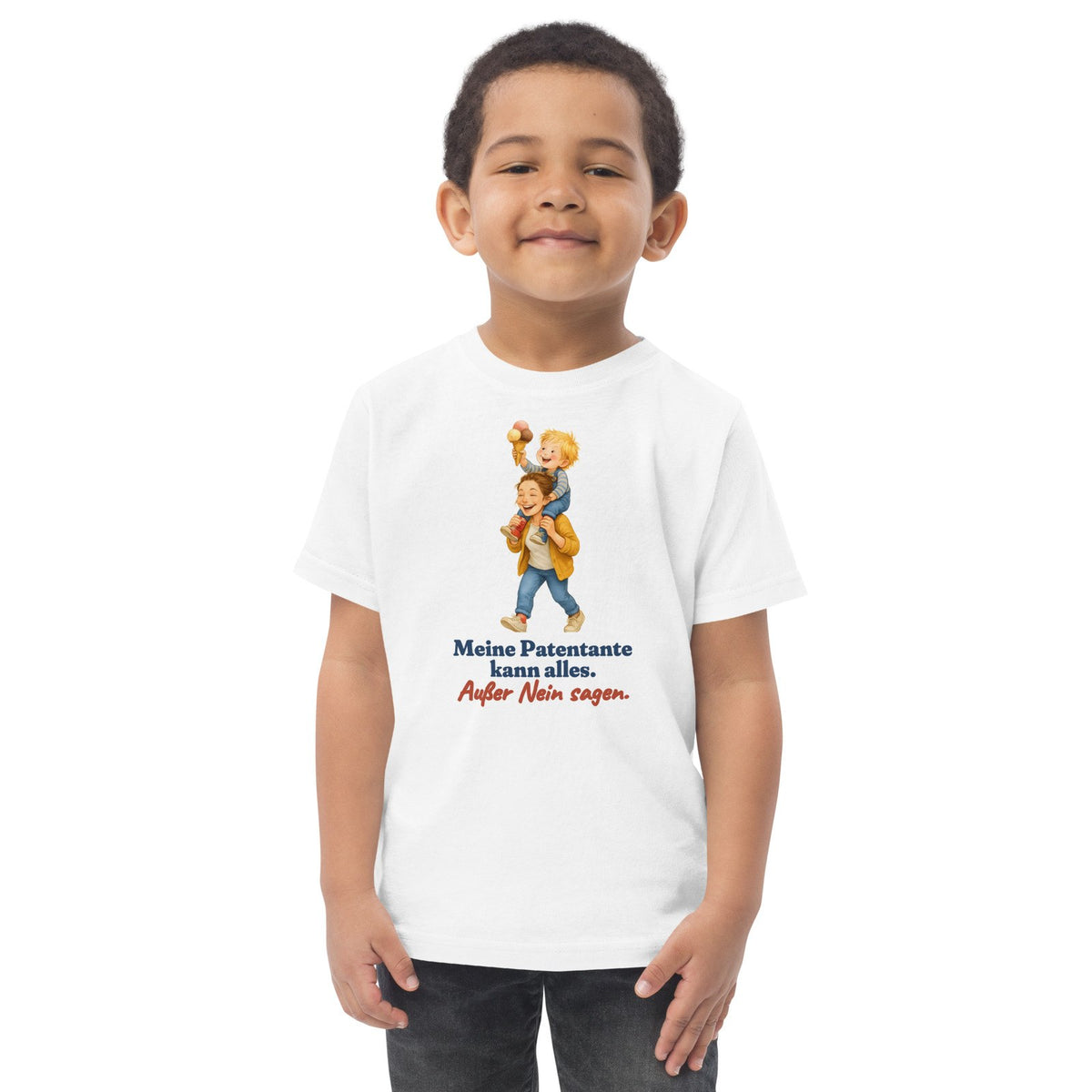 Meine Patentante kann alles. Außer Nein sagen. — Kleinkind-Shirt – Produktfoto