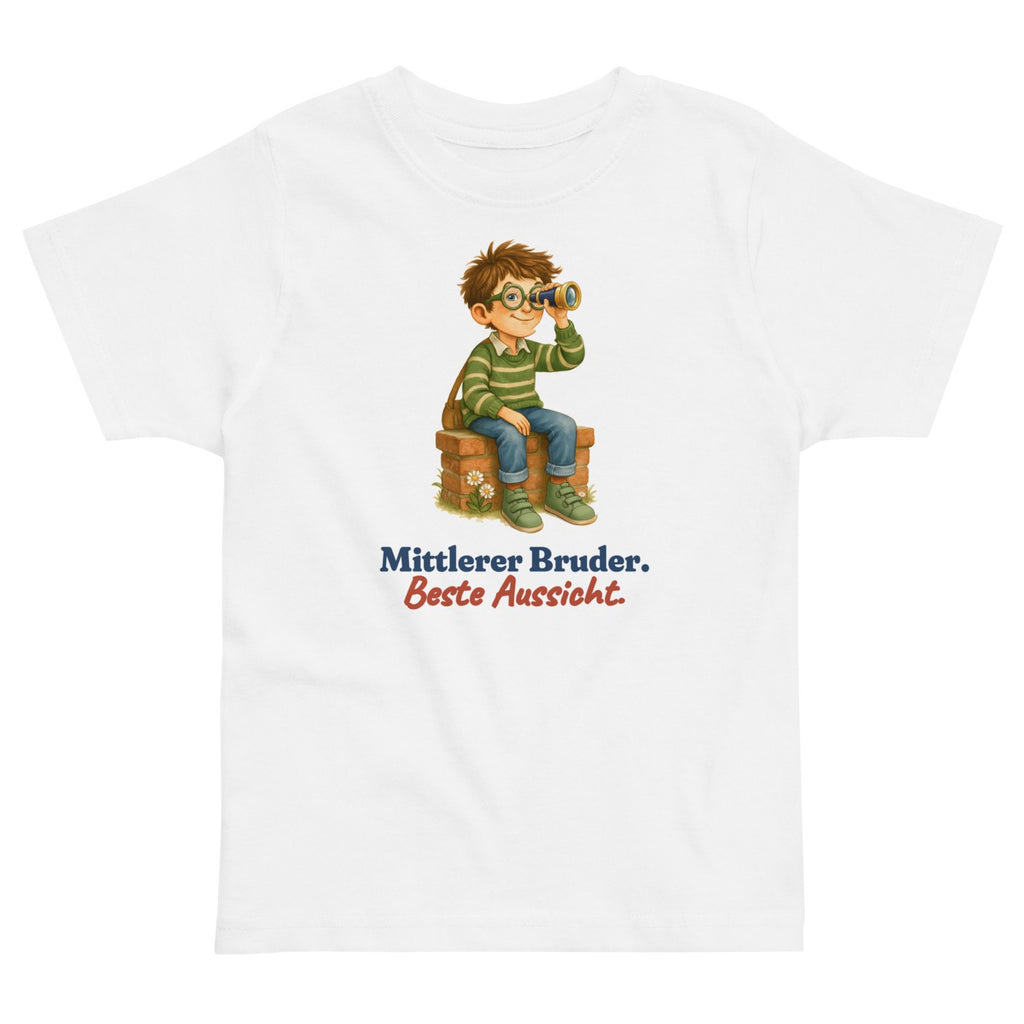 Mittlerer Bruder. Beste Aussicht. — Kleinkind-Shirt – Produktfoto