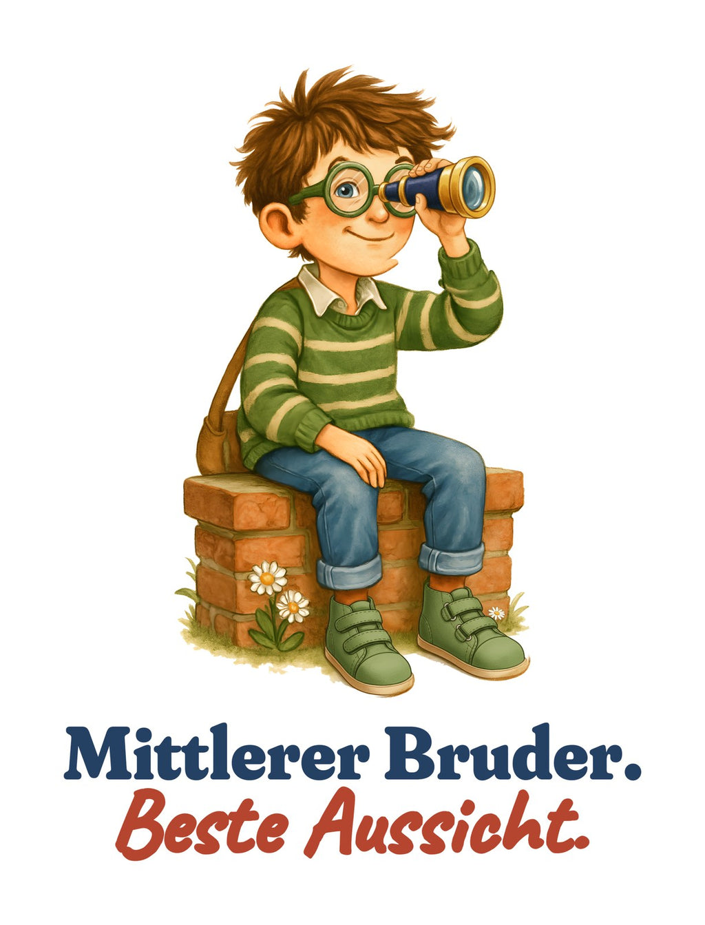 Mittlerer Bruder. Beste Aussicht. — Kleinkind-Shirt – Motiv