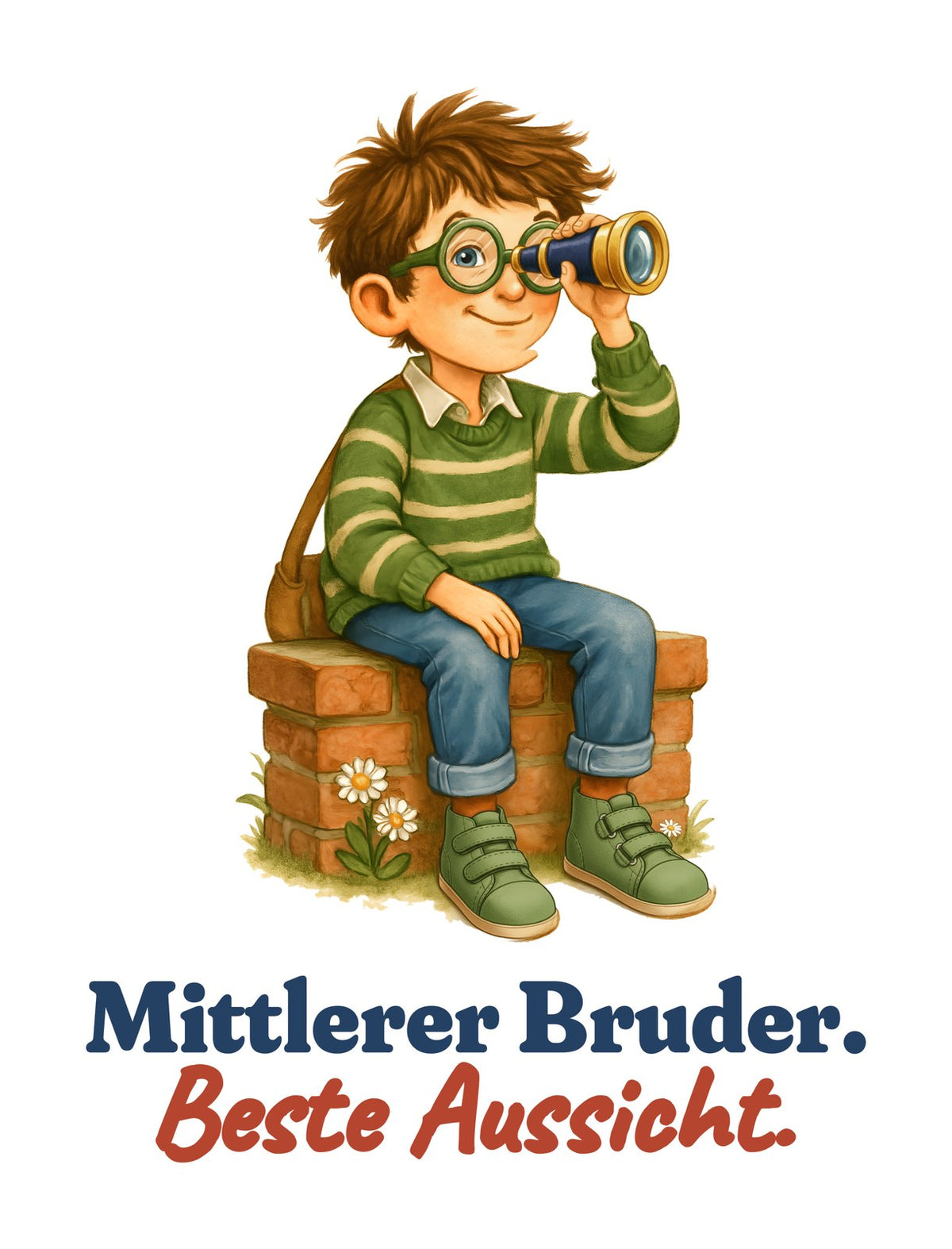 Mittlerer Bruder. Beste Aussicht. — Kleinkind-Shirt – Motiv