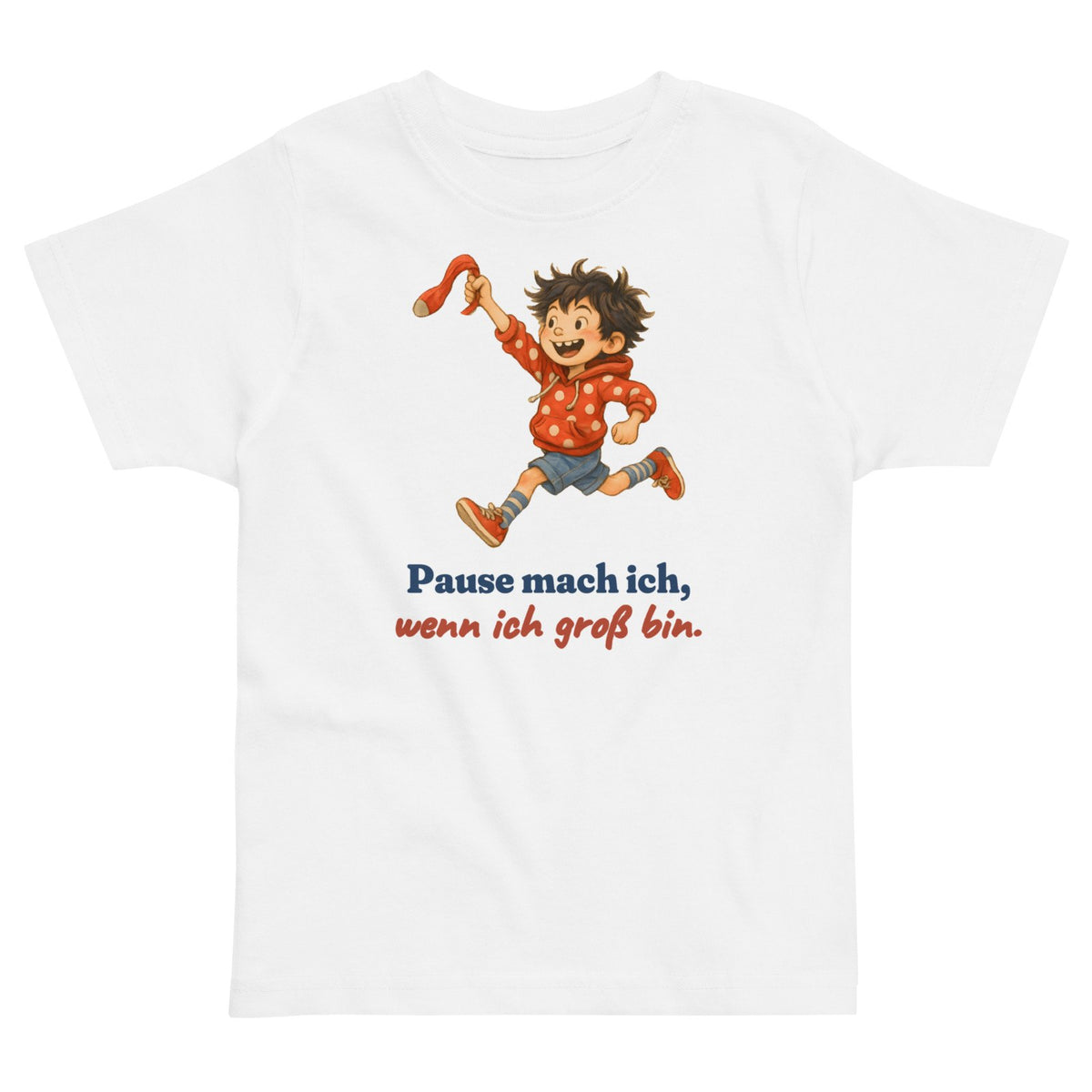 Pause mach ich, wenn ich groß bin. — Kleinkind-Shirt – Produktfoto